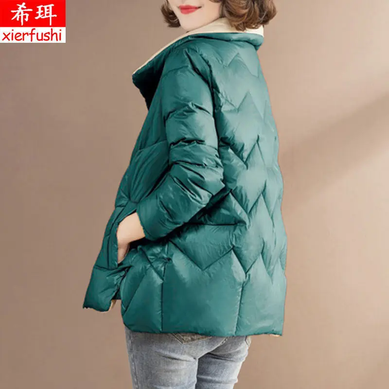 Women's Short 2025 New Korean Version Loose Thickened Small Cotton Jacket Winter Jacket Trendy