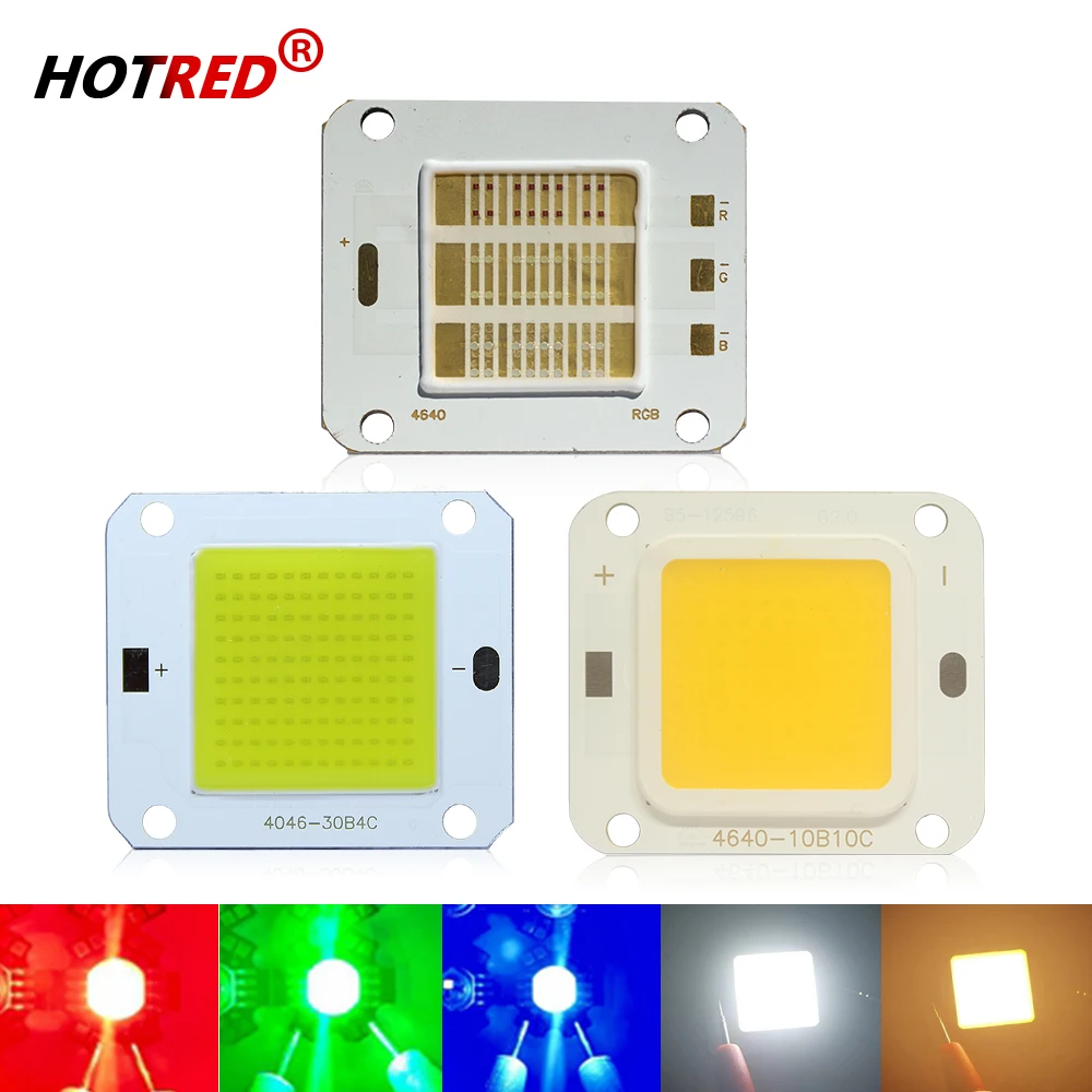 50W High Power LED Chip RGB COB Lights DC12V 36V Light Beads 24V Red Green Blue Full Color 50W Watt For DIY Stage DMX Disco Lamp