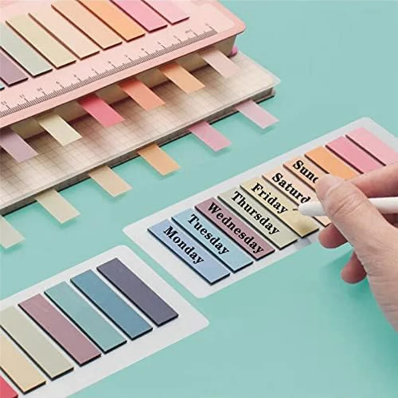 140 Colors Books Tabs for Annotating,Sticky Tabs Clear Sticky Notes, Morandi Page Markers for Notebooks,(2800Pcs)