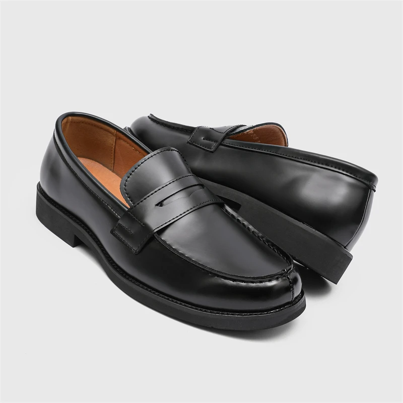 

Men's luxury loafers High quality gentleman minimalist style Dress up party Business daily work Black leather shoes 38-46 NEW