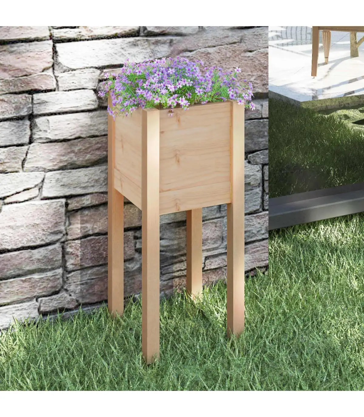 Flower pots and planters Pine solid wood planter 31x31x70 cm