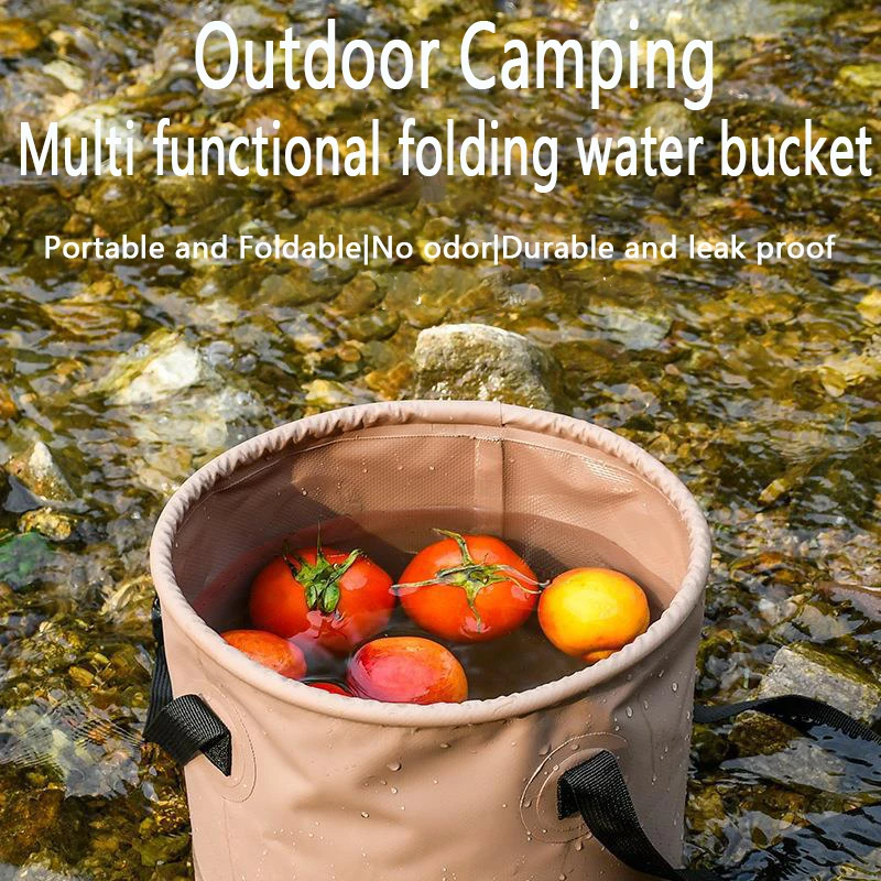 في الهواء الطلق دلو قابل للطي سعة كبيرة المحمولة متعددة تخزين حوض قابل للطي لصيد الأسماك التخييم السفر المشي لمسافات طويلة نقع القدم