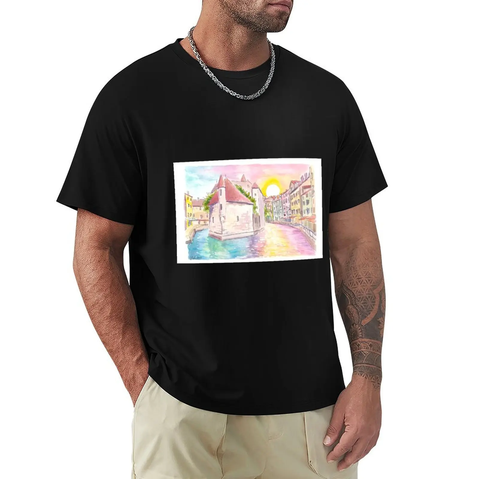 Annecy Haute-Savoie and wonderful Palais de l'Isle T-Shirt t shirt man designer T-Shirt