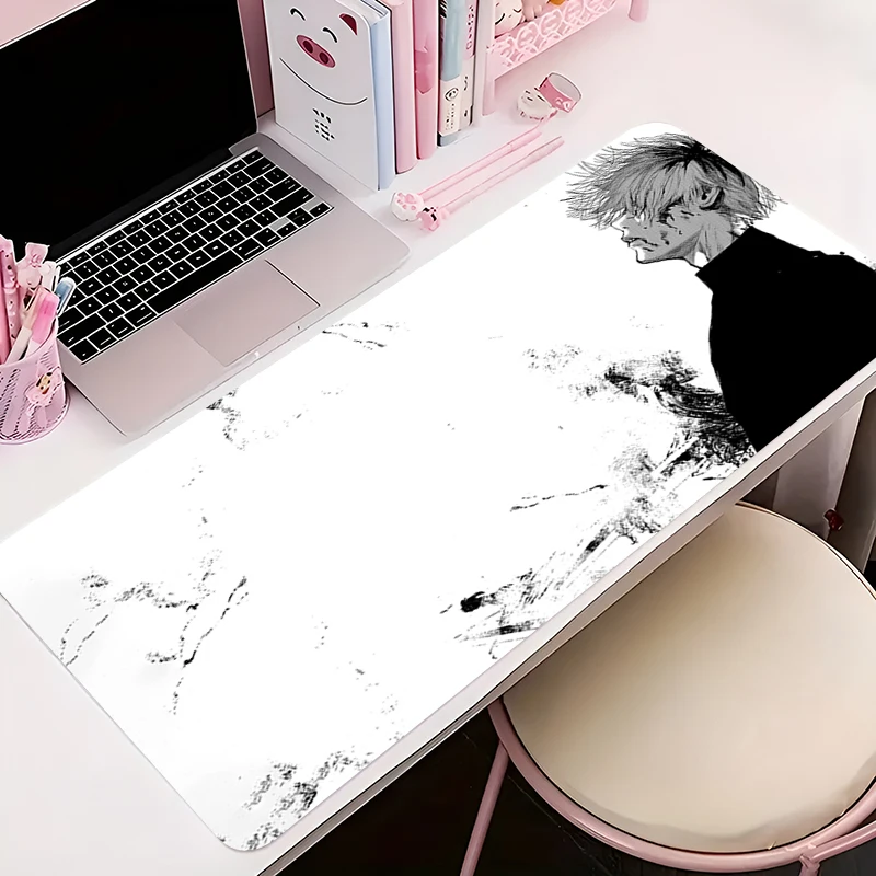 Коврик для мыши T-tokyo Ghoul Kaneki Ken Настольный коврик Аниме игровой коврик для игровой мыши Скоростной компьютерный и офисный геймерский шкаф Коврик для клавиатуры