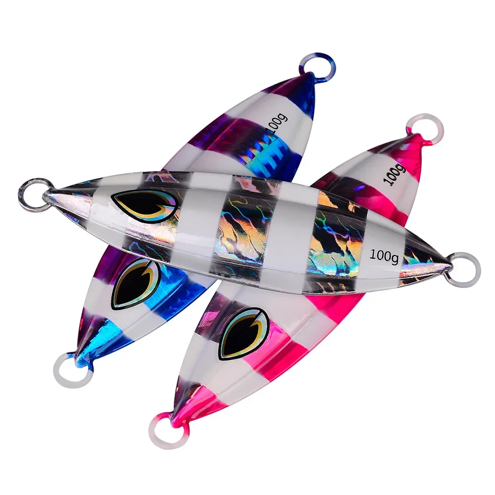 CXW Metal Jig Fishing Lure 40G 80G 100G 150G 200G Off Shore Slow Pitch Jig Super Hard Vertical Jigging Spoon Fishing Tackle