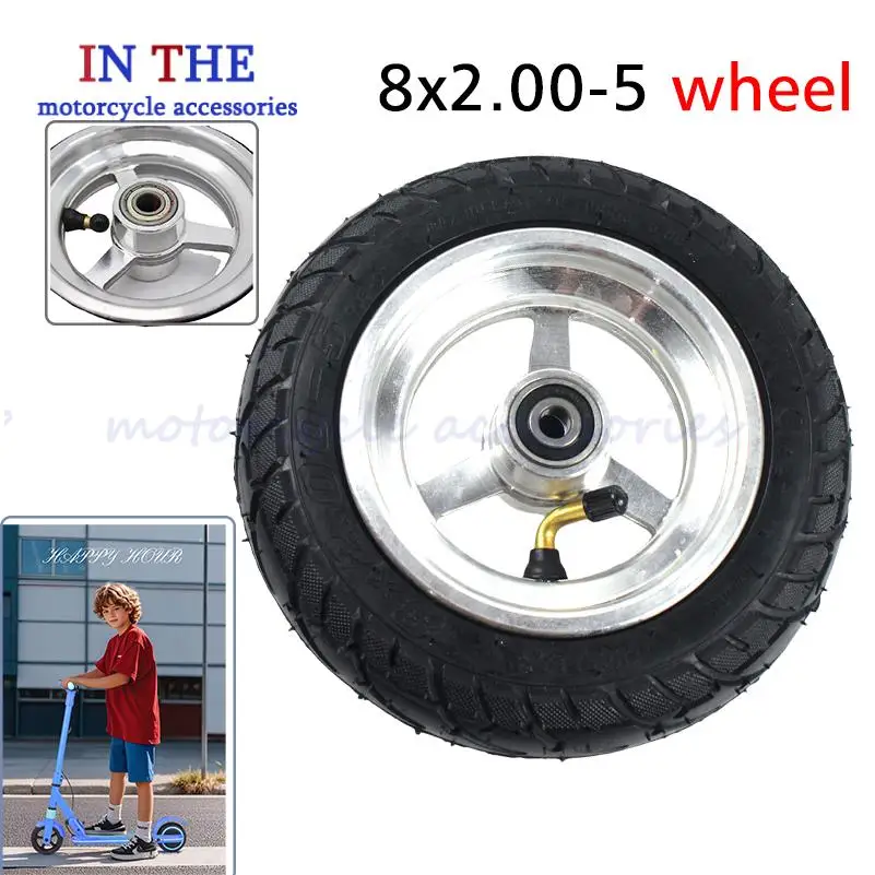 

Бескамерная вакуумная шина 8x2.00-5 с дисками из алюминиевого сплава для электрического скутера Kugoo S3 S2 S1 C3, карманный велосипед, инвалидная коляска