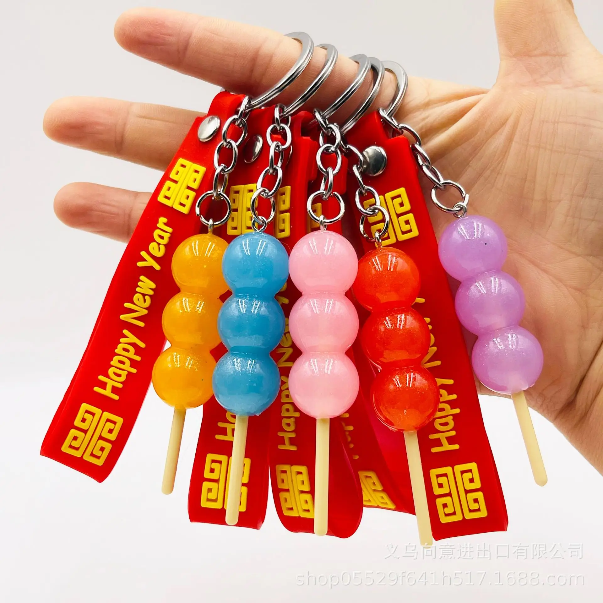 70Pcs 2025 New Year's Keychain  Pendant Gift Resin Bag Hanging Decoration