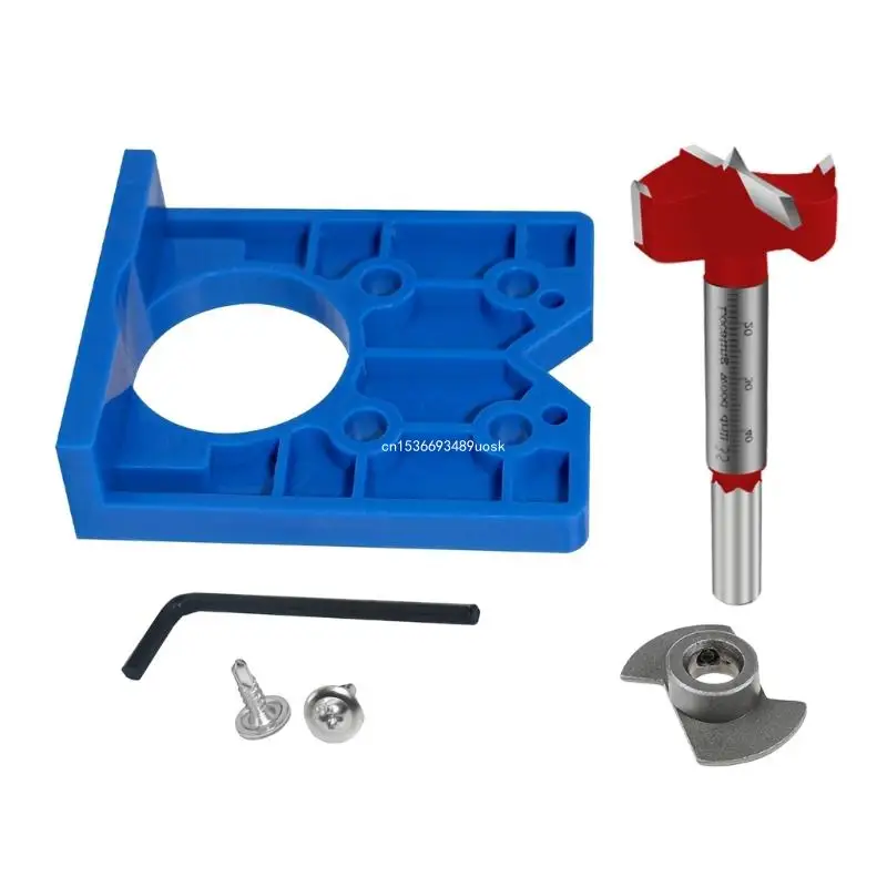 35mm Hinges Drilling Templates and Small Blue Lock Hole Locators Improve Productive