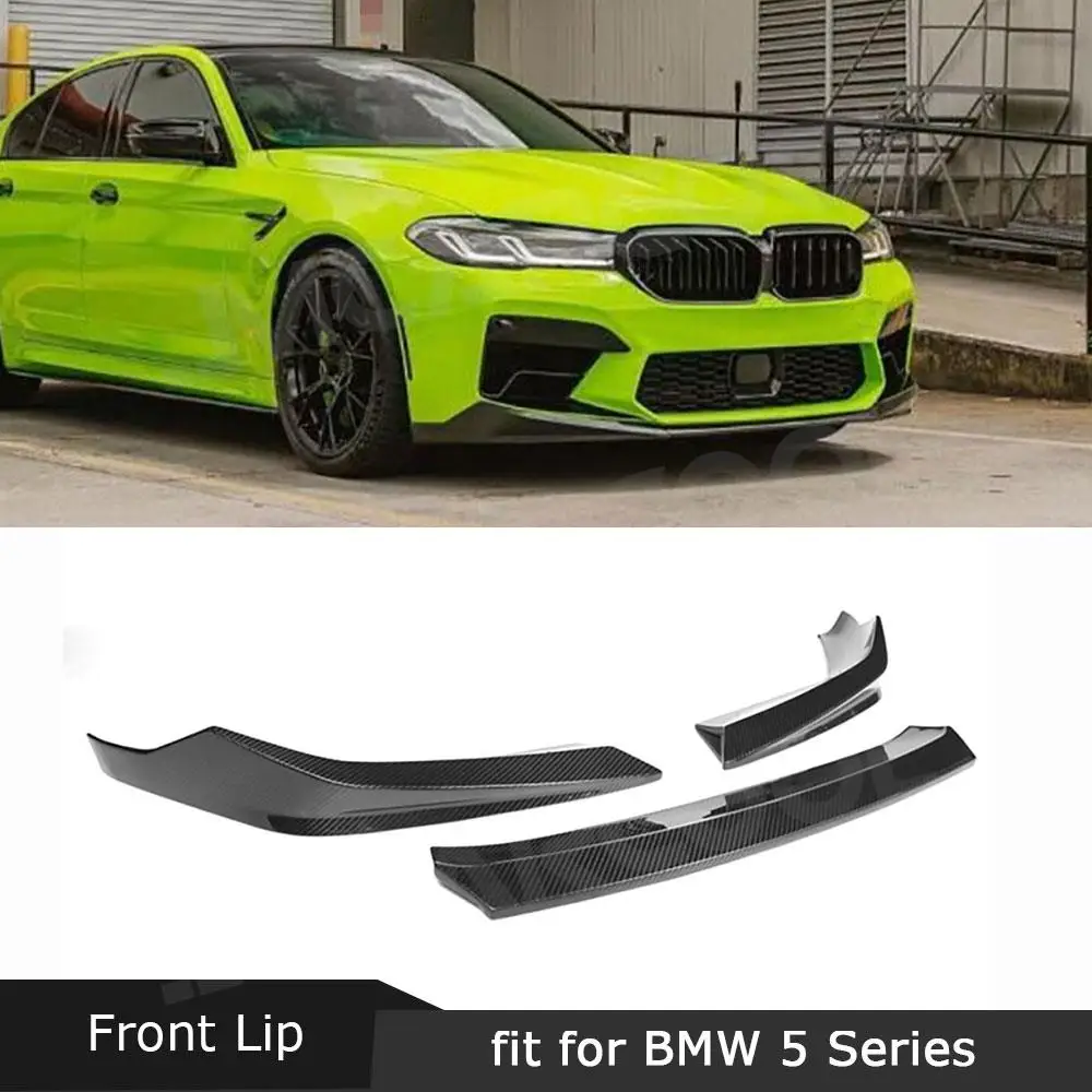 

JMCARCOOL передние бпумерные разветвители для BMW 5 серии F90 M5 2021 + 3 шт., защитный фартук для бампера, автомобильные аксессуары из углеродного волокна