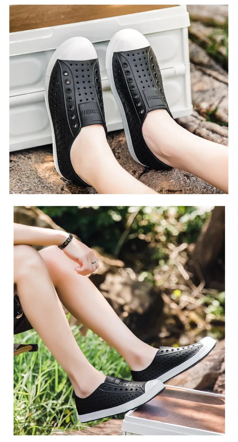 Sommer Unisex EVA Hohlschuhe Weiche Sohlen Rutschfeste Strandschuhe Herren Damen Atmungsaktive Wasserdichte Sandalen Erwachsene Casual Alltagsschuhe – Detail 8