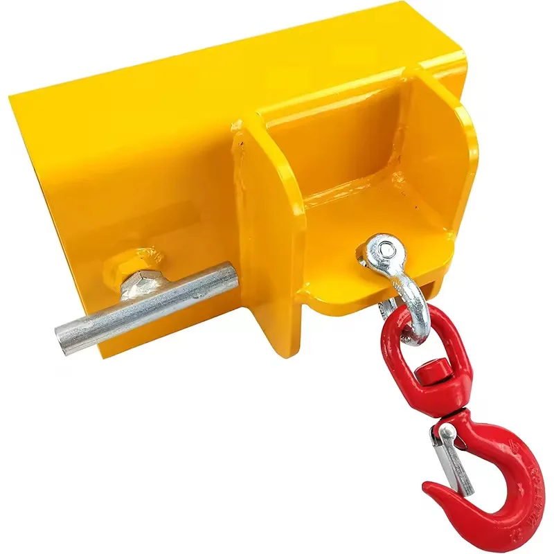 2200Lbs Capacity Single Arm Mobile Forklift Crane with Rotating Hook Large T Bolt Forklift Lifting Slings