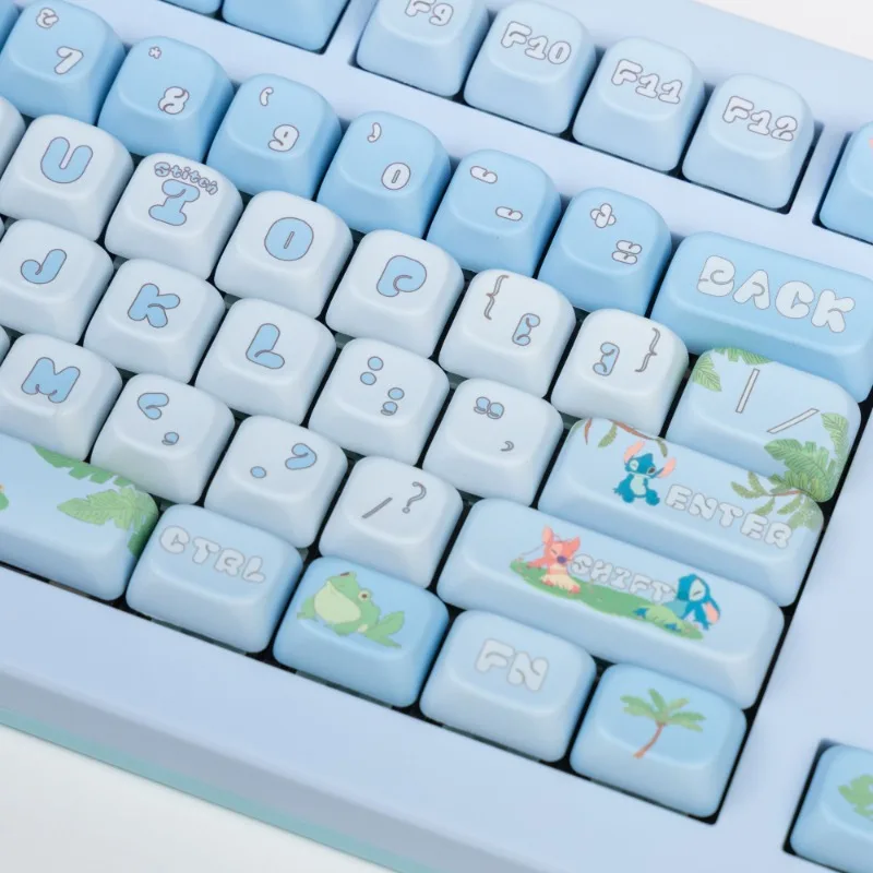Disney anime peripheral Stitch keycaps PBT hot sublimation personality cute original mechanical keyboard keycaps student gift