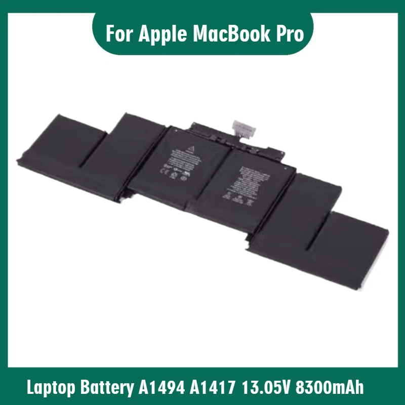 

Новый аккумулятор для ноутбука A1494 A1417 13,05 В 8300 мАч 15 дюймов A1398 Retina 2012 2013 2014
