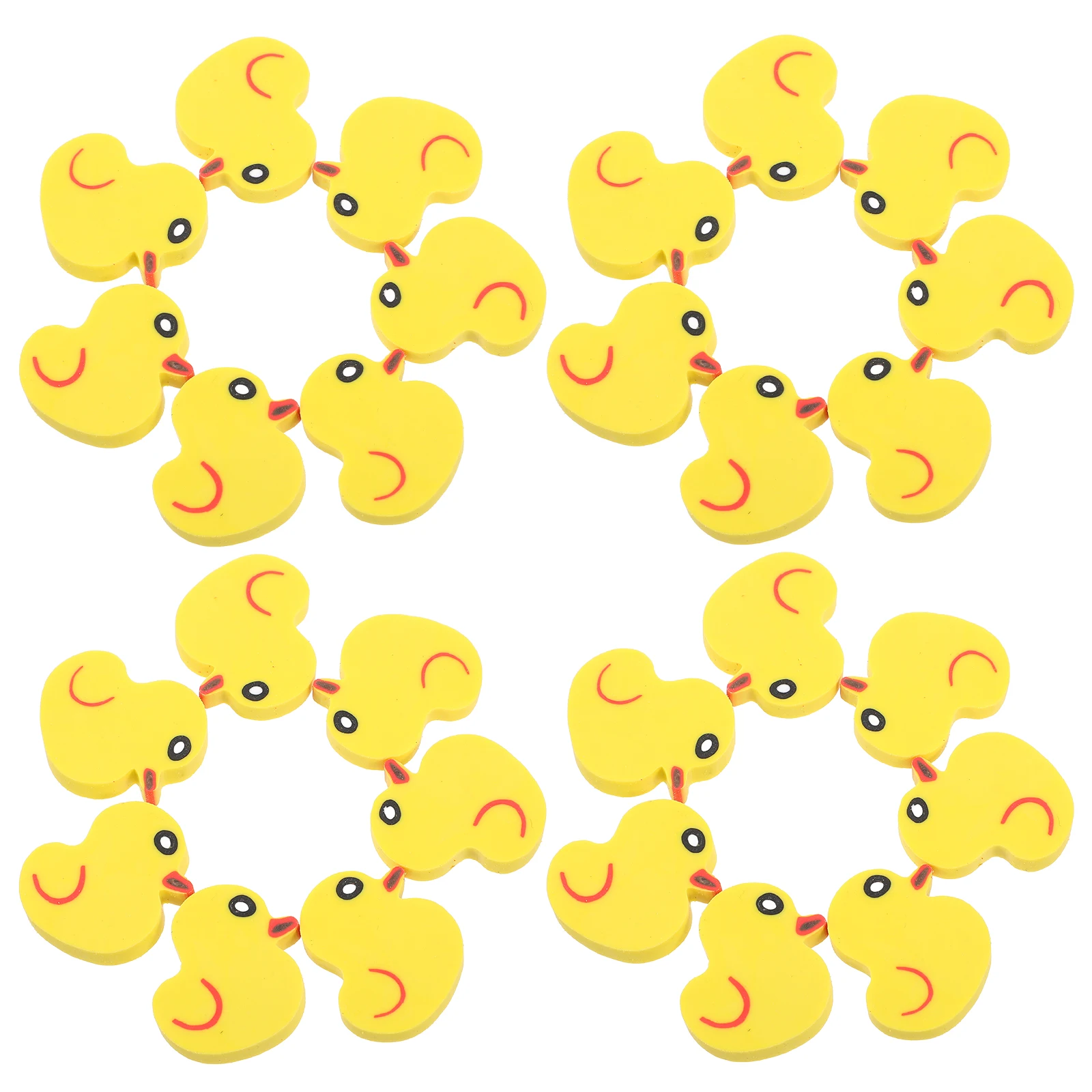 

50Pcs Mini Erasers Cute Duck Stationery for Students Bulk Fun Erasers School Supplies Back to School Miniature Eraser