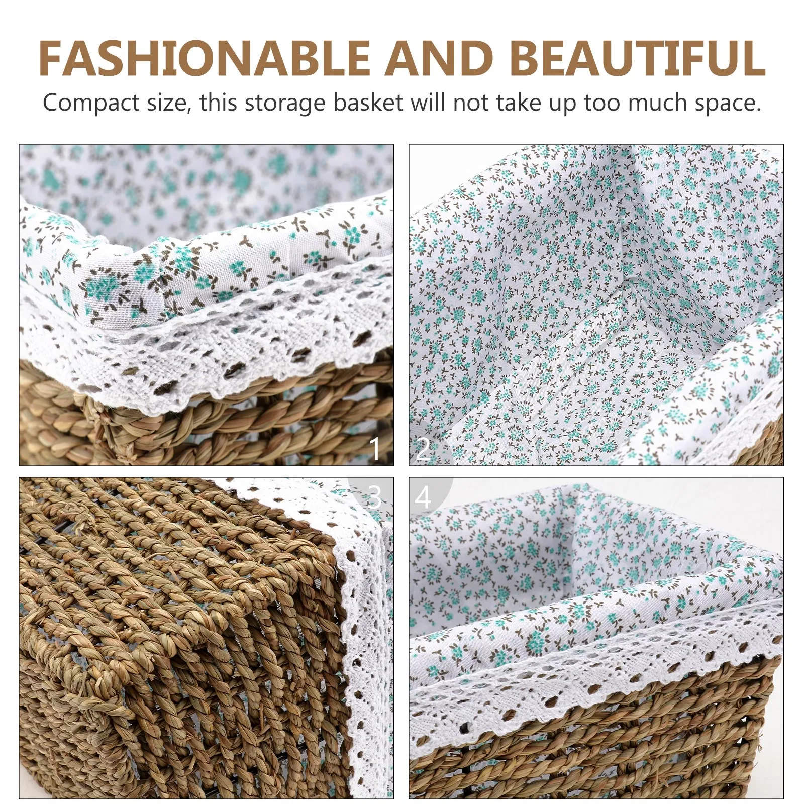 

1Pcs Rattan Woven Storage Basket Multi-Purpose Handmade Organizer for Sundries Keys Cosmetics Fruits Desktop Household Office