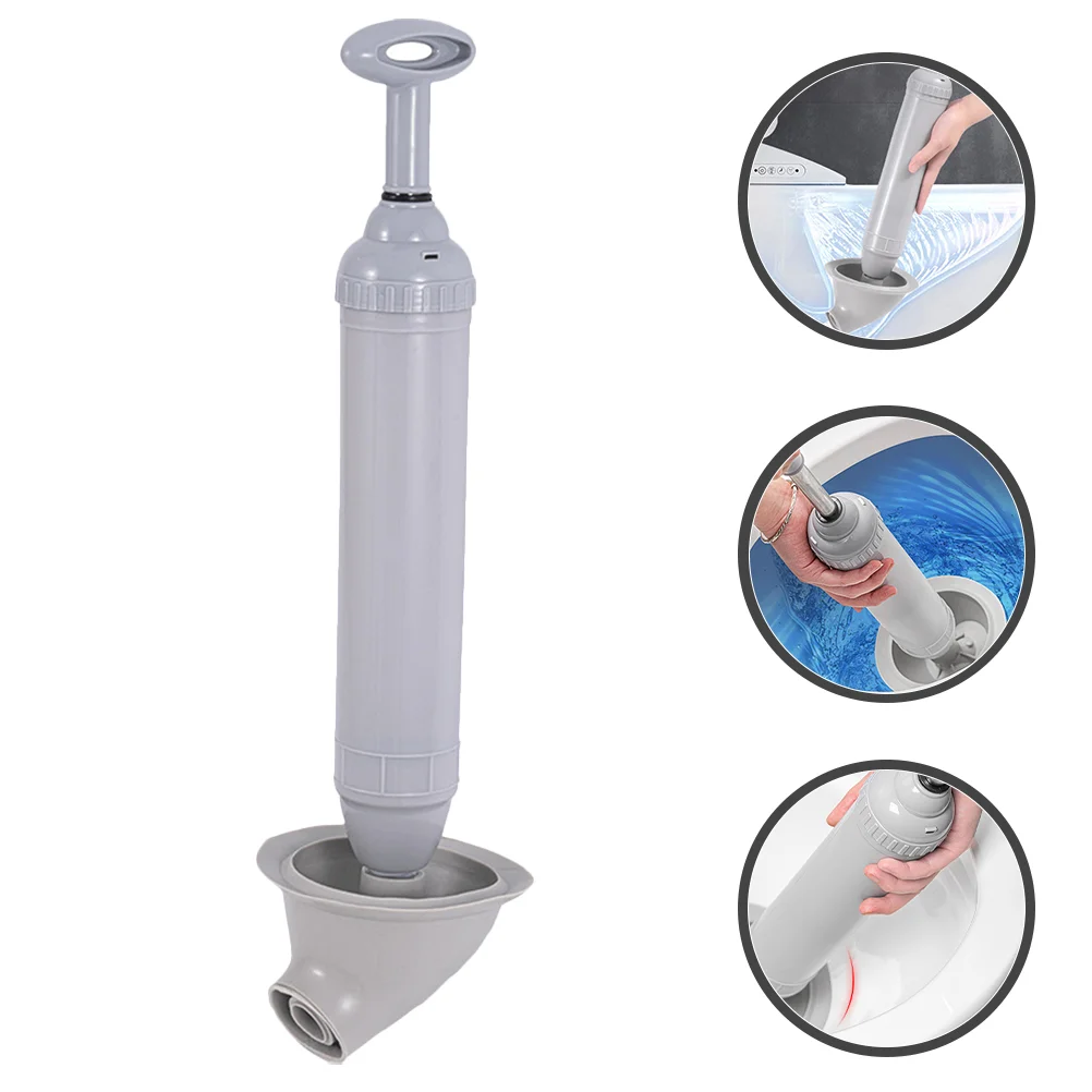 Bathroom Toilet Clog Remover Plunger Vacuum Pump Plunger Manual High Pressure Household Toilet Clog Remover Suction Plunger