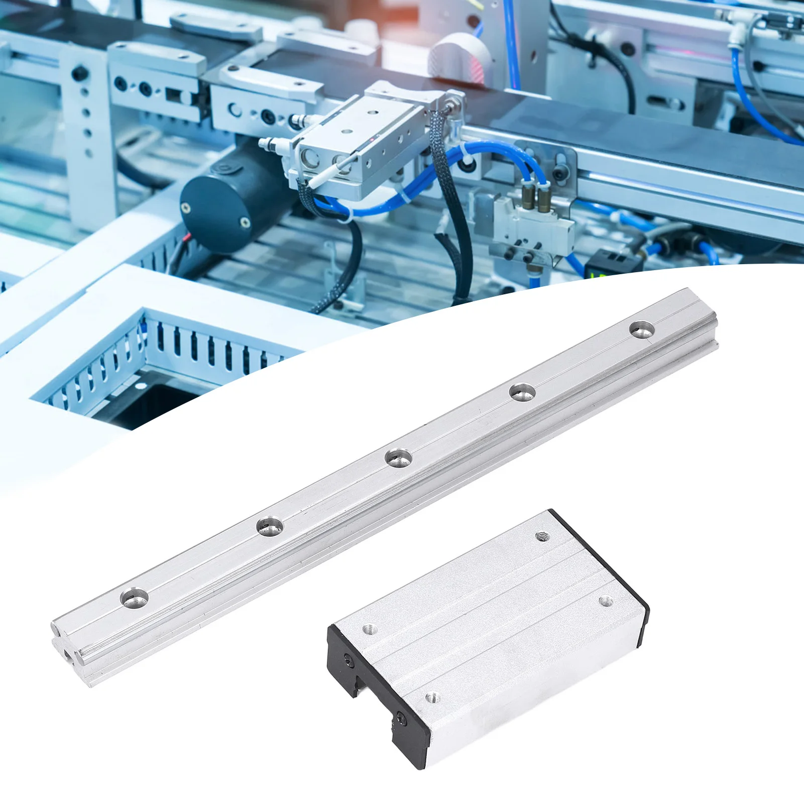 Linear Rail  Guideway with External Dual Axes Slider Slide Block 300mm LGD6 Slide Block Guideway Slide Block  Rail