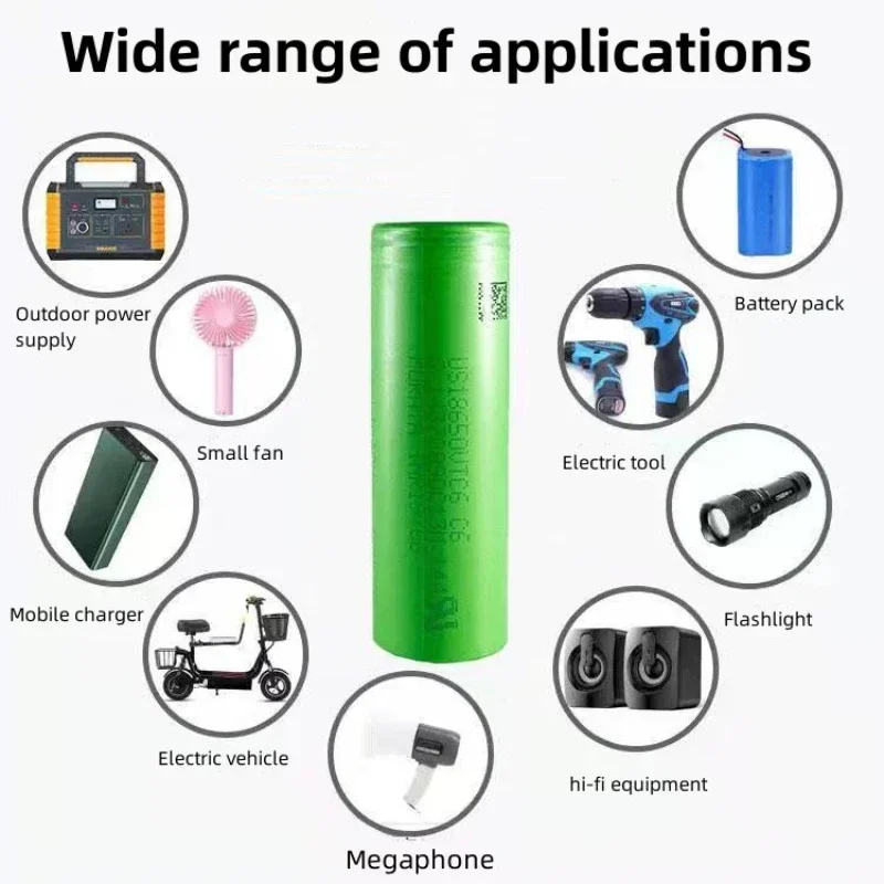 New Type VTC6 3000mAh 3.7V 18650 Lithium-ion Battery 30A High Power Stable OutputSuitable Toy Flashlights and Electric Tools