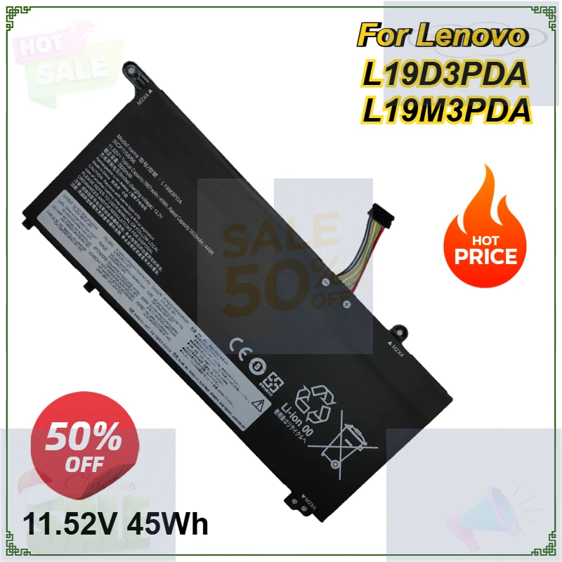 

L19D3PDA L19M3PDA Laptop Battery for Lenovo ThinkBook 14 15 Gen 2 G2 ARE L19C3PDA L19L3PDA K4E-ARE/ITL Bateria 11.52V 45Wh