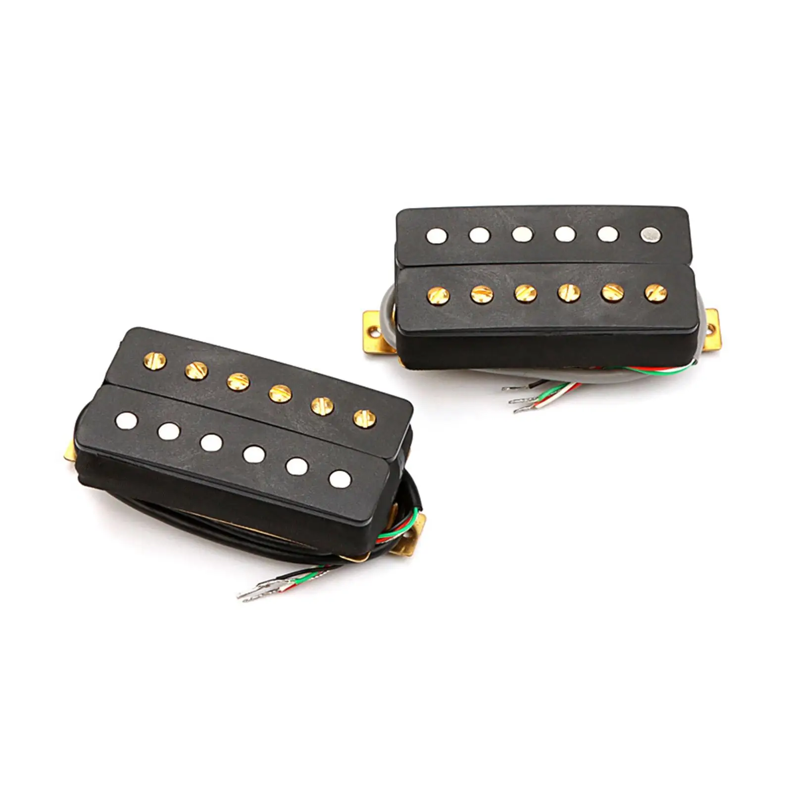 

2x Tone Pickups Set Musical Instruments for 6 Strings Low Noise Instrument Accessory Parts Neck Bridge Pickup Humbucker Pickup