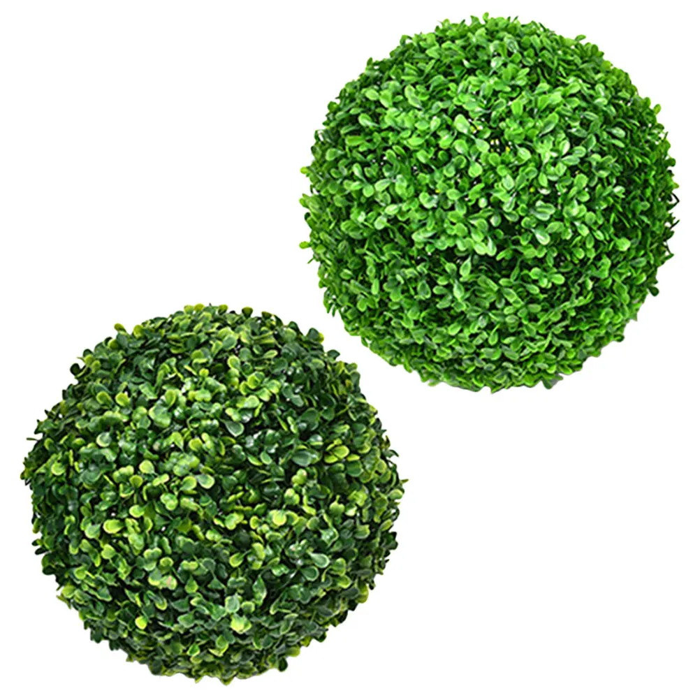 

2pcs Artificial Balls 23cm Decorative Ceiling Ornaments Hanging Topiary for Home Wedding Decor Ceiling Ornaments
