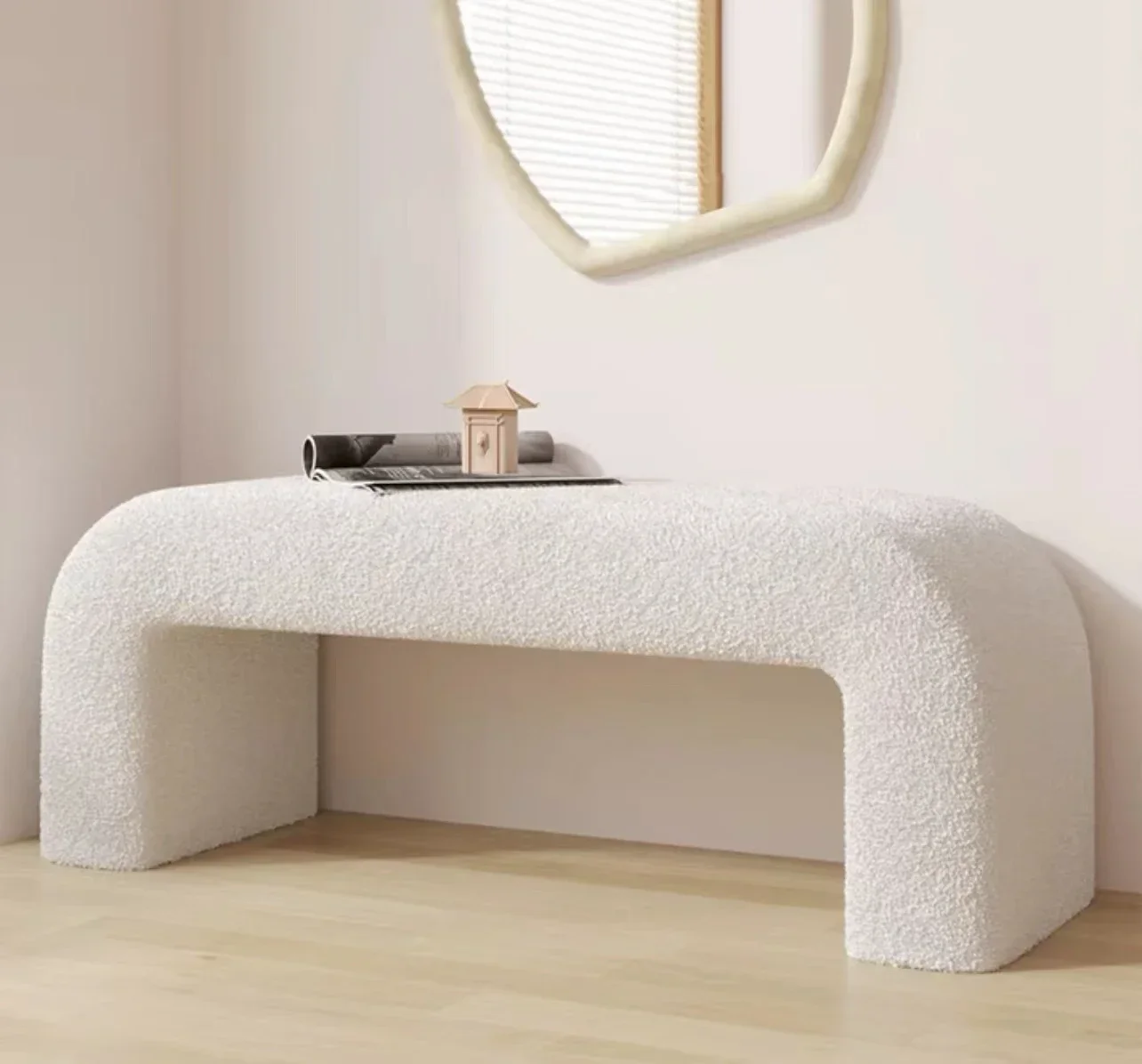 

Nordic Entrance Shoe Changing Stool Soft Cushion Minimalist Living Room Sofa Stool Home Furnishings YX871TB