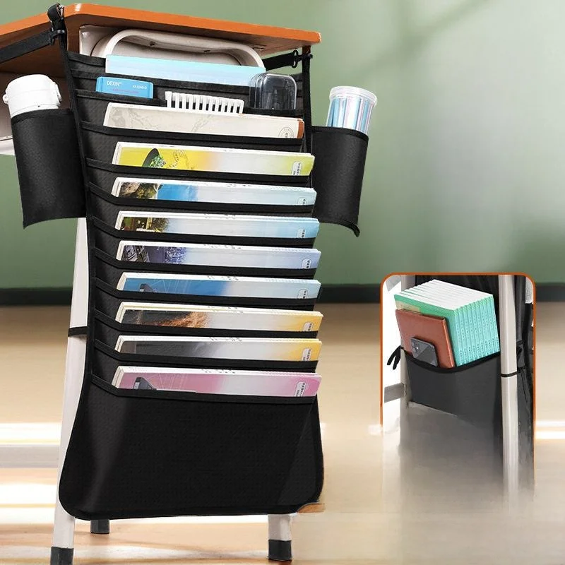 Side Table Book Bag Storage Rack for Middle School Students Desk Organizer High School Junior High Home Use Utility Set