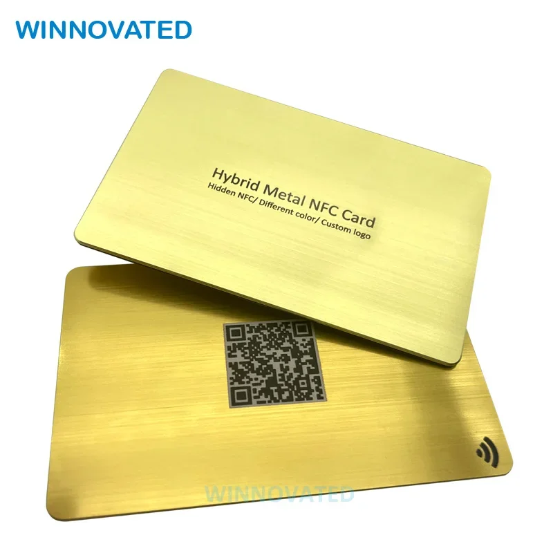 Full Anodized One Side Metal One Side Plastic Key Hidden Premium Business Metal NFC Card