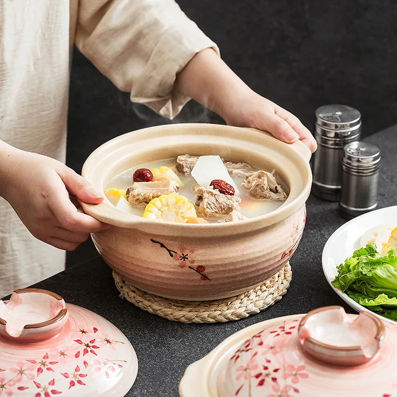 

Ceramic Pot, High Temperature Resistant Dry Burning Without Cracking, Soup Pot, Household Stew Soup Stew Stone Pot