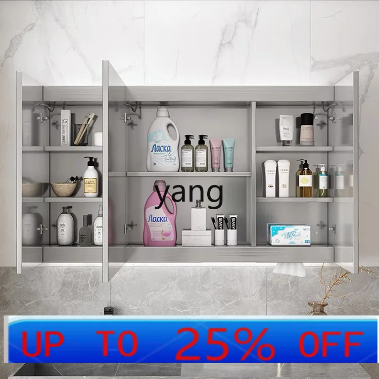 LH stainless steel smart mirror cabinet with back plate, moisture-proof mirror cabinet, bathroom with paper drawing port