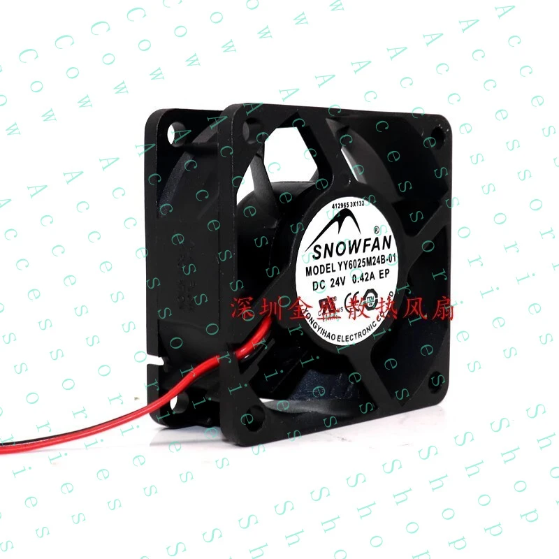 

PP+ 1PC DC24V 0.42A 6CM 2-wire Inverter Cooling Fan YY6025M24B-01 6025