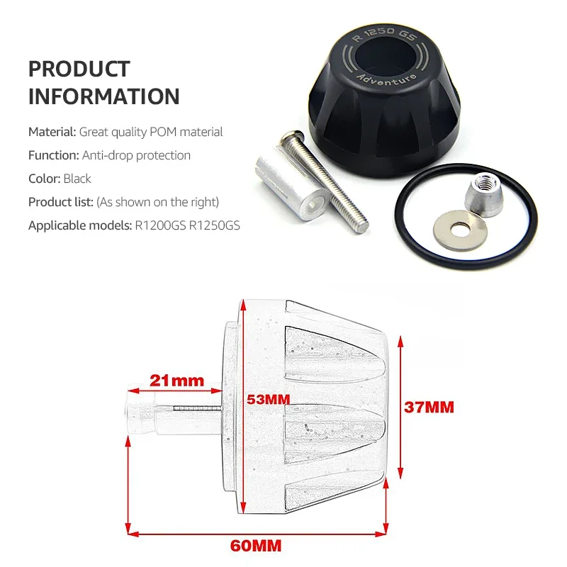 Protector deslizante contra choques para coche, Protector de cardán GS 1200 para BMW R Nine T R 1200, R 1200 GS 1200gs LC, R1250