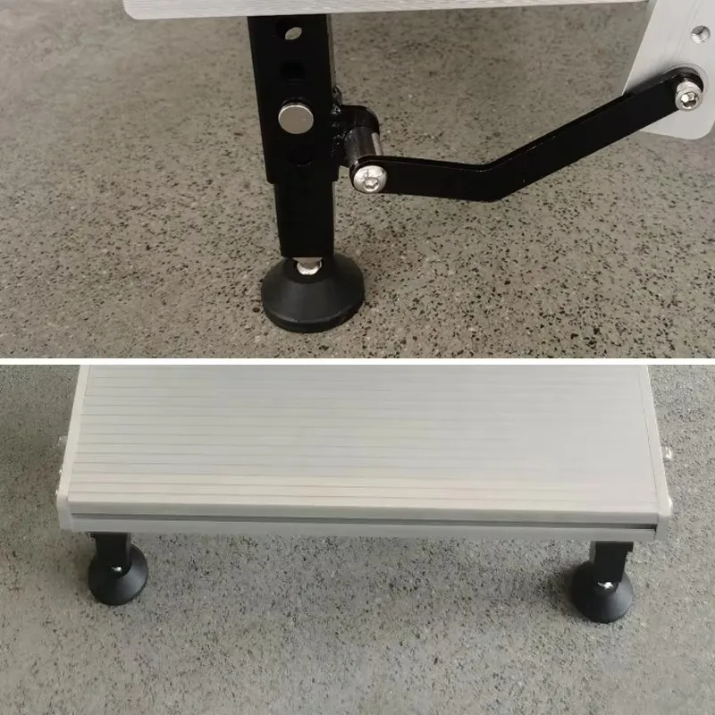 ملحقات RV RV Step 5 خطوة يدوية/كهربائية قابلة للطي مع صمام ثنائي باعث للضوء وأقدام دعم مزدوجة قابلة للتعديل