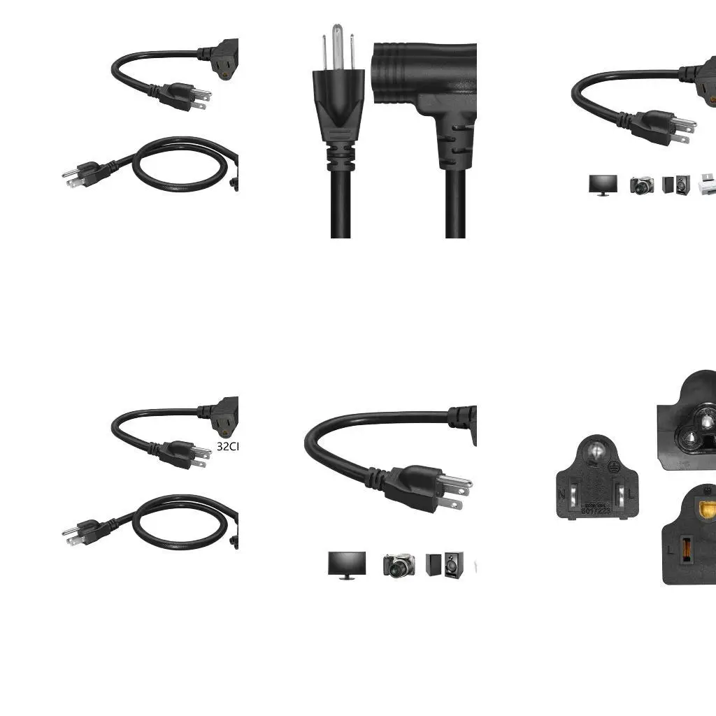 

652F 3 Prongs Nemas 5 15P to C5 and 5 15R Portable Adapters Cord Sturdy Copper Cable for Space Saving Connection Daily Use