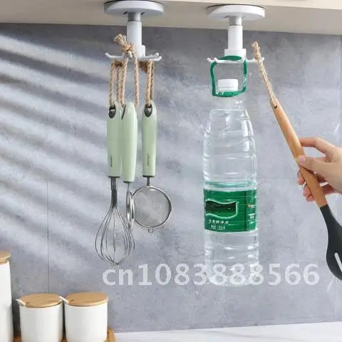 

Rack Organizer Kitchen Storage Cabinet Wall Hanger Design Bathroom Utensils Shelf Home Rotatable Storag Hook And Rotating Hooks