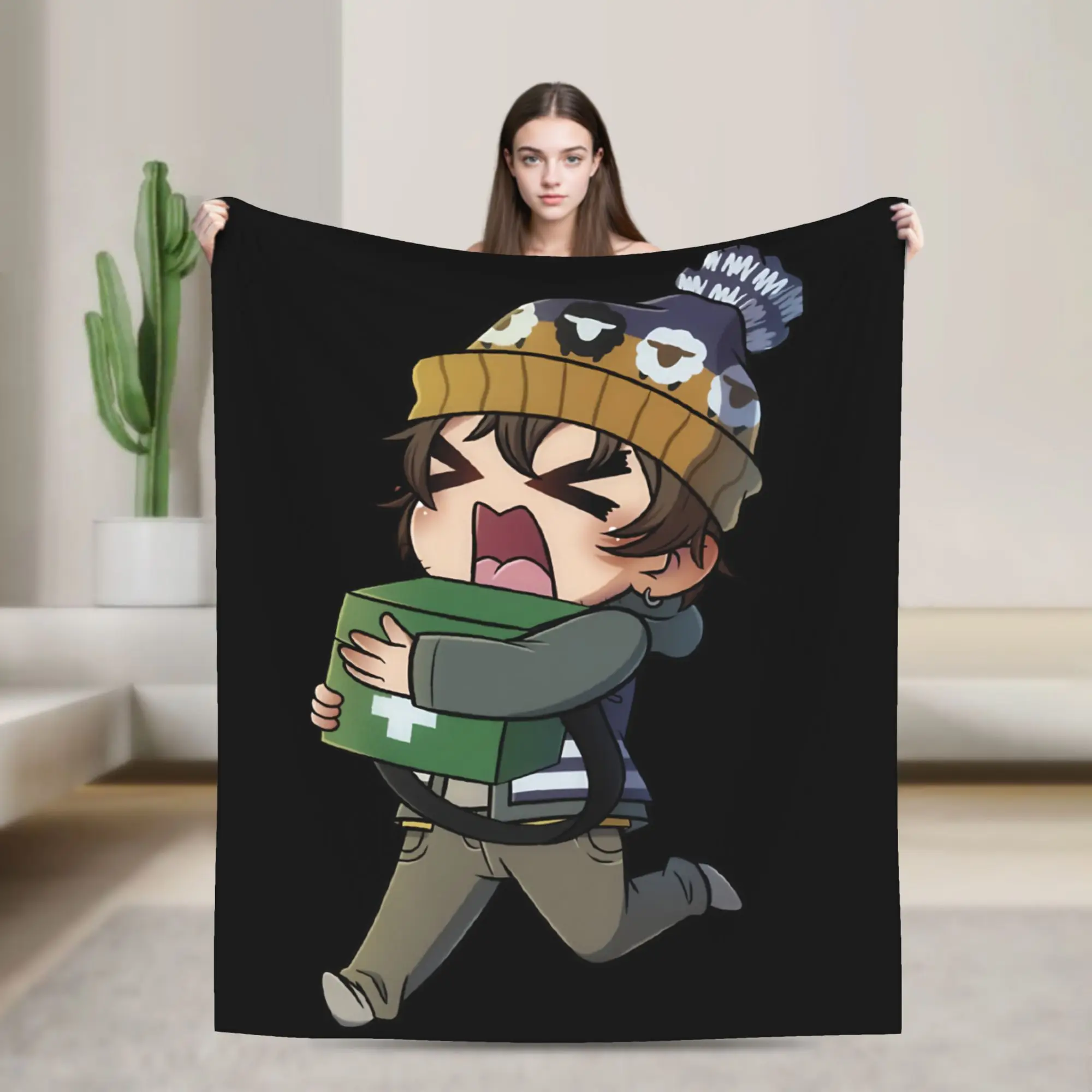 Bryan Hodukavich Chibi Medical Courier – Cute Horror Fan Art Blankets  Wool Throw Blankets for Chair Covering Sofa Decoration
