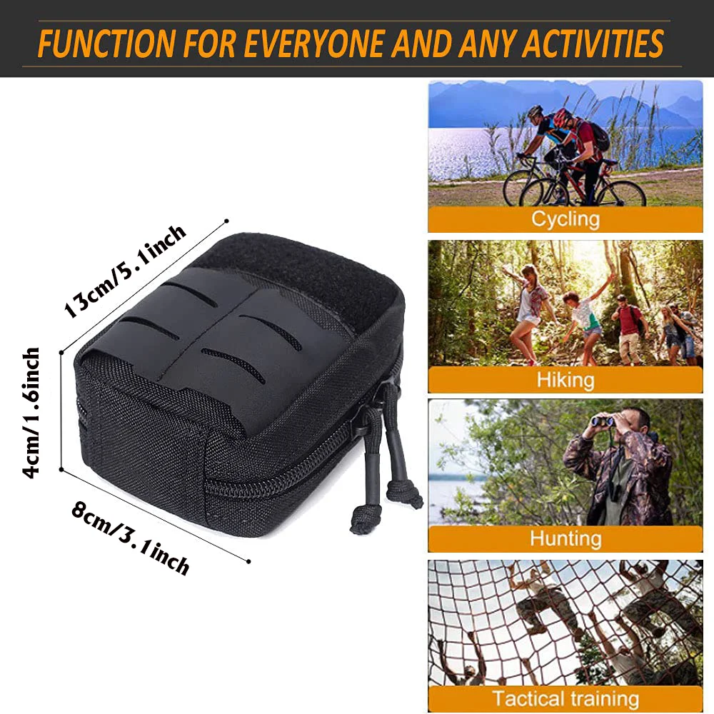 أكياس حزام تكتيكية صغيرة، حقيبة بطارية صغيرة متعددة الأغراض، حامل فتحة بطاقة EDC، حقائب خصر عسكرية، حزمة مولي #2
