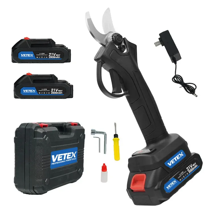 

21V 2000mAh Li-ion Powered Electric Garden Pruners Cordless Pruning Shears Battery With Toolkit for Trees