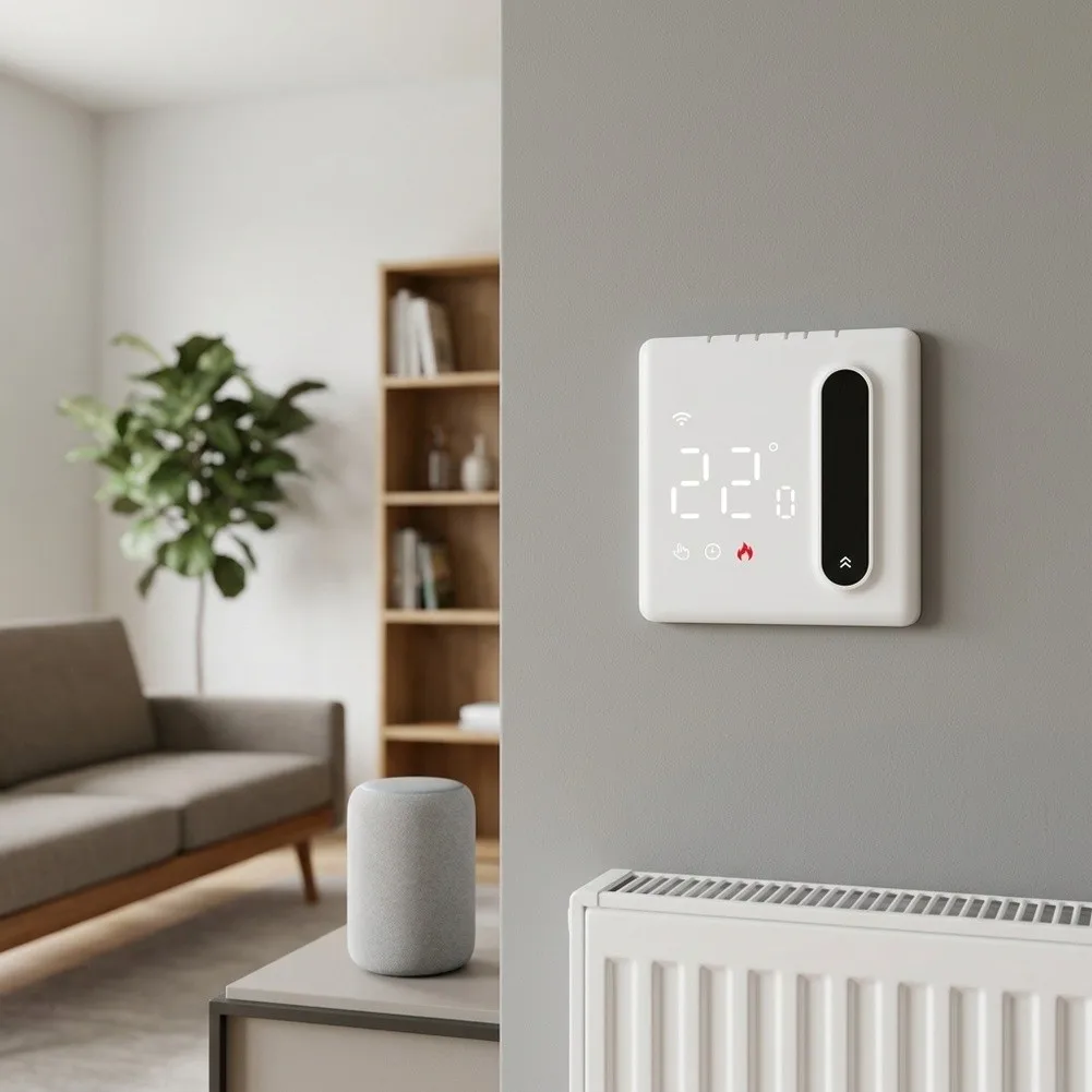 1pc WiFi Thermostat Touch Screen Voice Control For Tuya App Heating Film Gas Boiler Temperature Controller Home Device