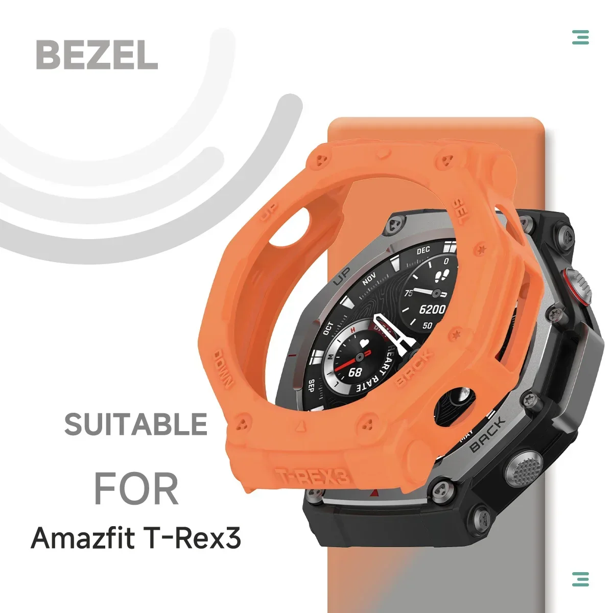 Coque de protection en TPU pour Amazfit T-rex 3, housse de bracelet de montre intelligente, pare-chocs en silicone souple, coque de protection Huami Trex3, accessoires