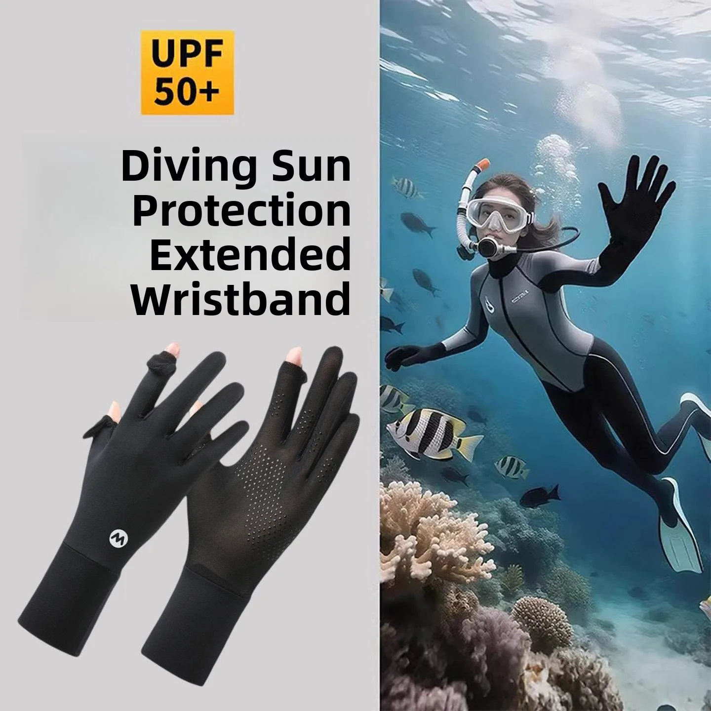 

Waterproof Sun-Protective Surfing Swimming Gloves Wear-Resistant Anti-Scratch Anti-Slip Coral-Free Snorkeling Underwater Equi...