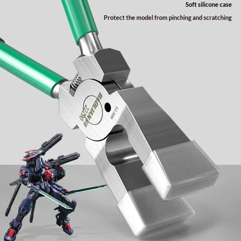BAOLIAN Anti‑Slip Rubber Grip Flat Nose Pliers Model Assembly Trimming Tool for Glass Edge Repair Cutting Broken Copper Stakes