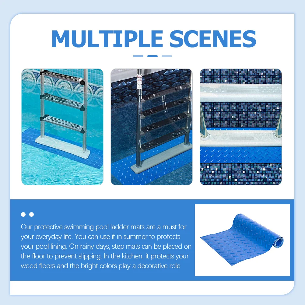 

Non-Slip Pool Ladder Mat Premium Material Safe Simple Practical Unique Pattern Design Swimming Pool Ladder Mat