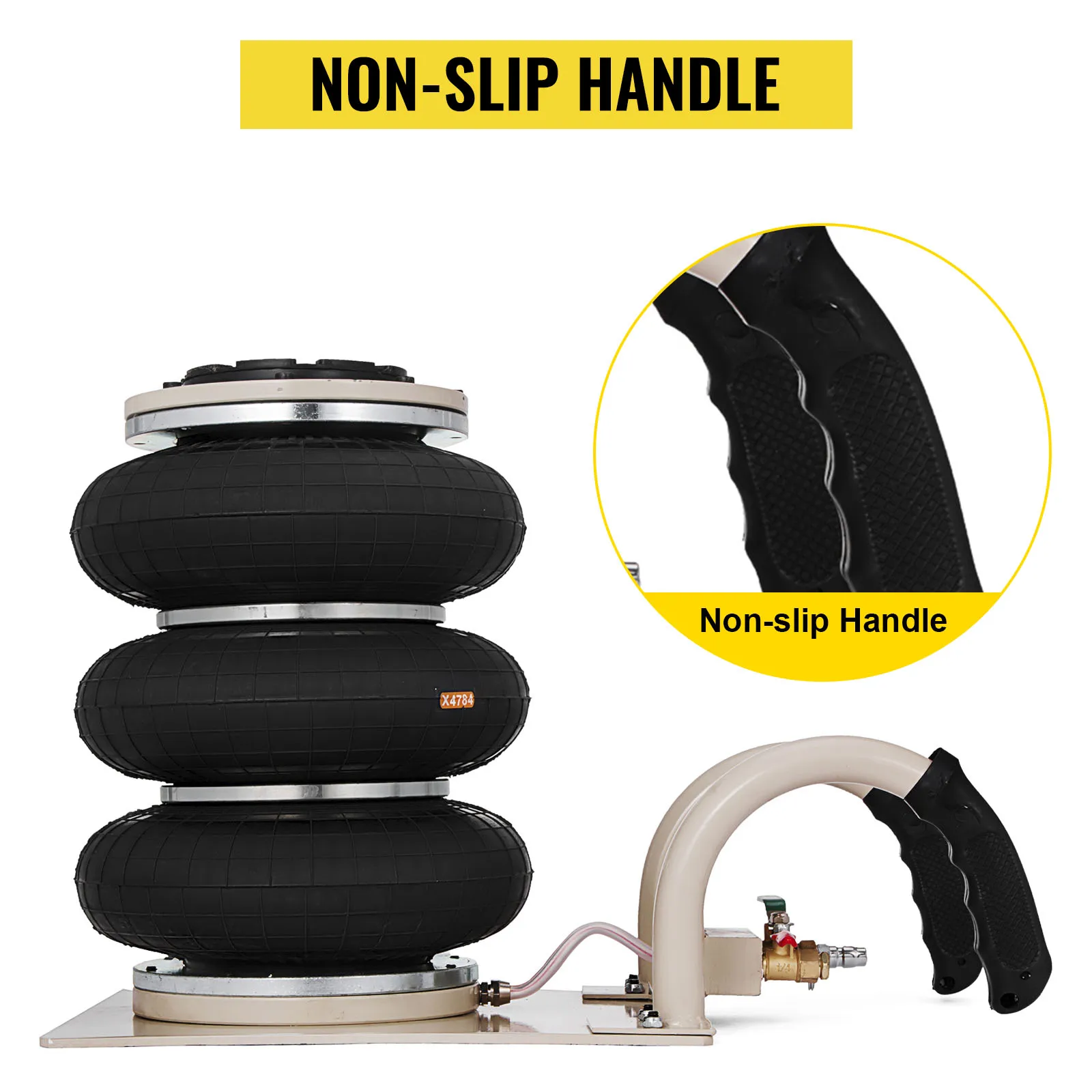 VEVOR Bolsa de Entrada de Aire 2 / 3T Entrada de Aire Salidas Hidráulicas de Entrada de Aire Triple para Automóviles Rango de Altura 13,5-40cm Salida Neumática para Automóviles SUV Todoterreno