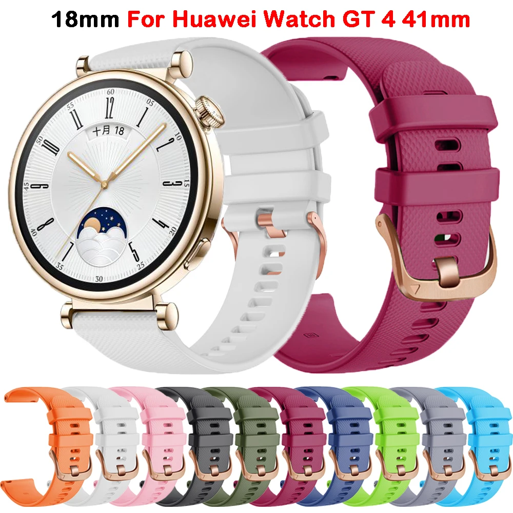 Neues 18mm Ersatz armband für Huawei Uhr GT 4 41mm Bänder für Huawei Uhr GT4 41mm Silikon Armband Armband