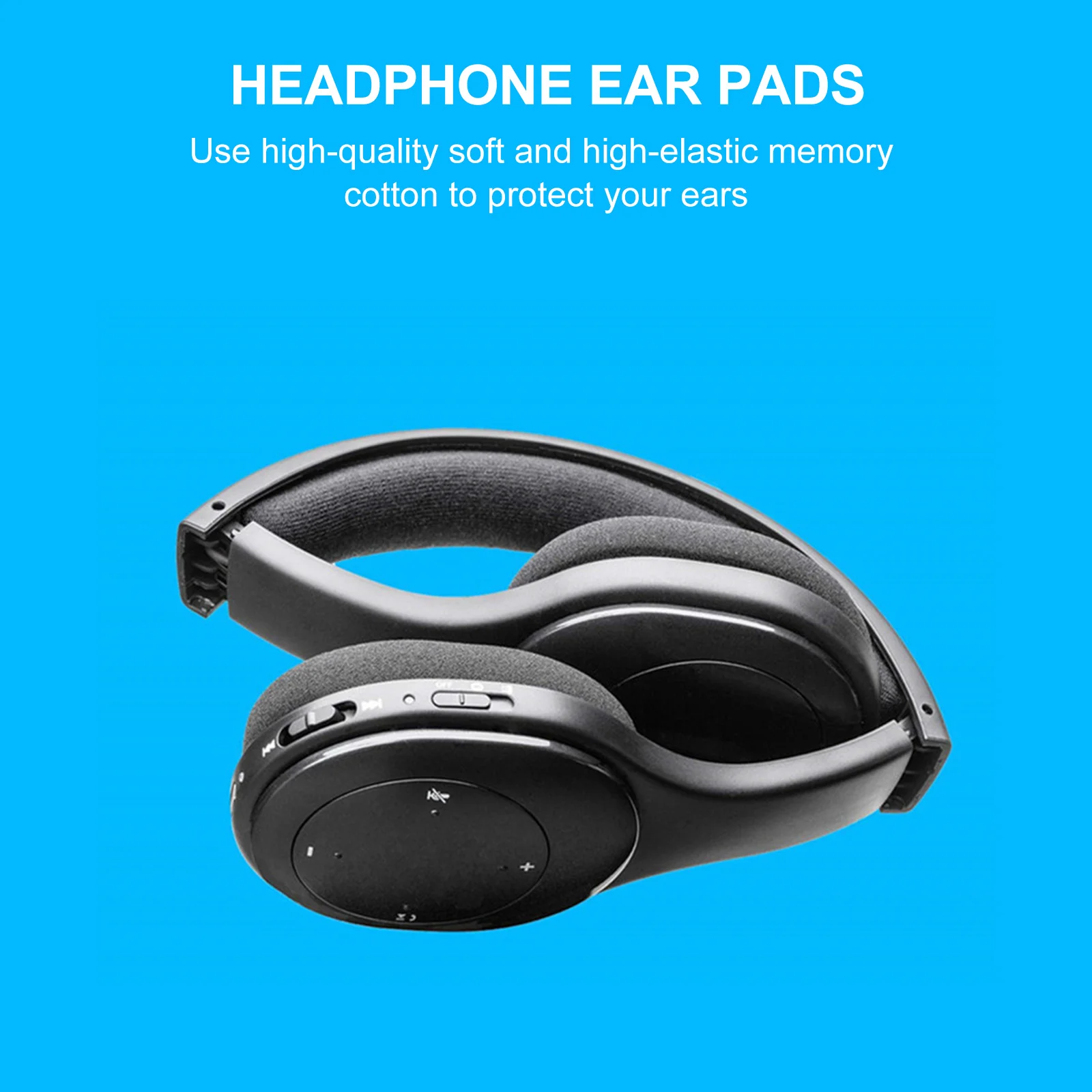 

4Pcs Headphone Ear Pads Replacement Soft Memory Ear Cushions Comfortable Durable Cover Compatible H800 Bass Protection