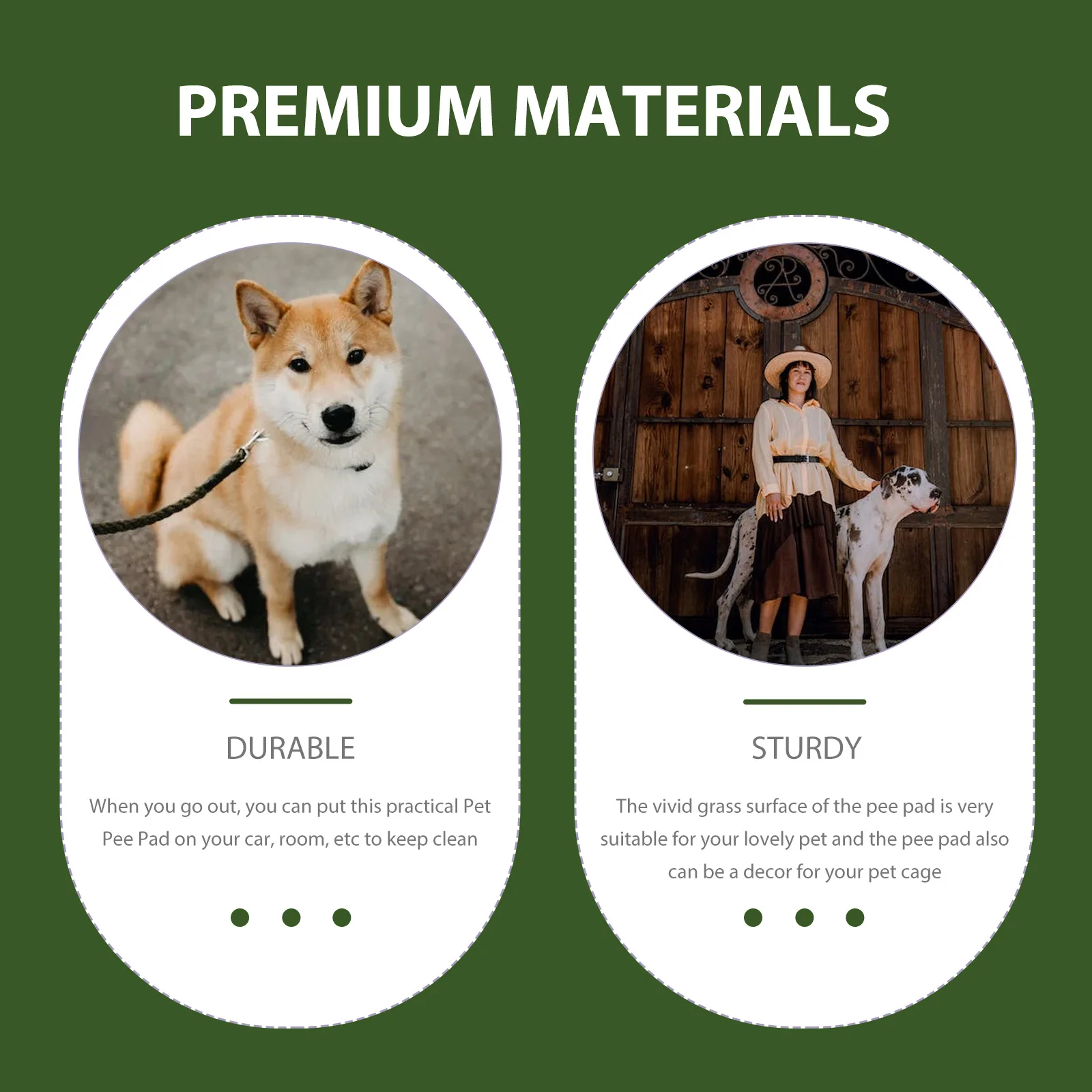 

Mat Grass Pads Waterproof Washable Pee Pad Puppy Training Artificial Grass Dog Potty Portable Decorative Cage
