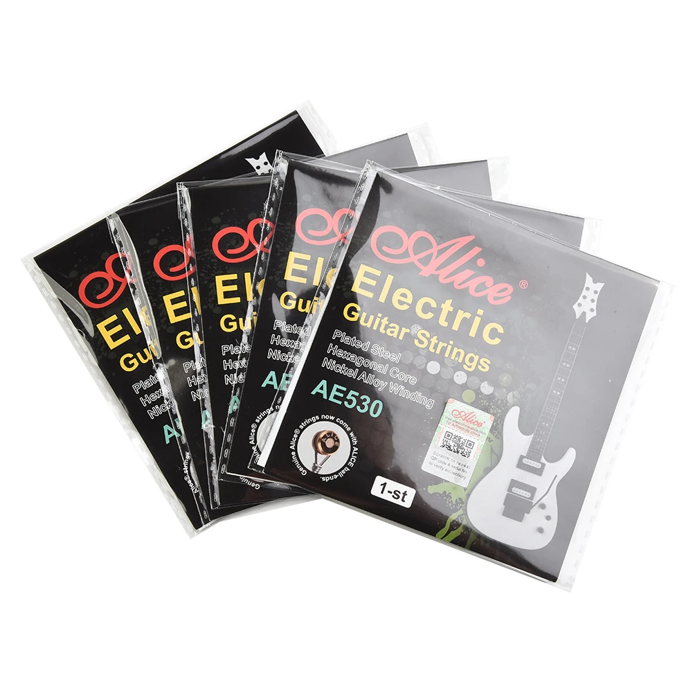 5 Pcs Single Guitar Strings AE530 Electric Guitar Top E Plain Steel Gauges 009 010 Coated With An Ultra Fine Anti Rust Layer