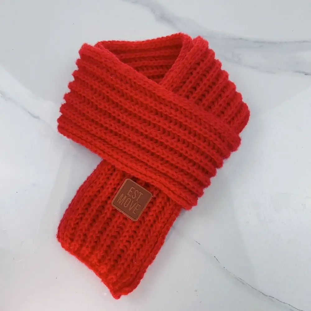 Fashion Warm Kids Scarf Thick Outdoor Neck Warmer Winter Soft Knitted Scarf Baby Boys Girls