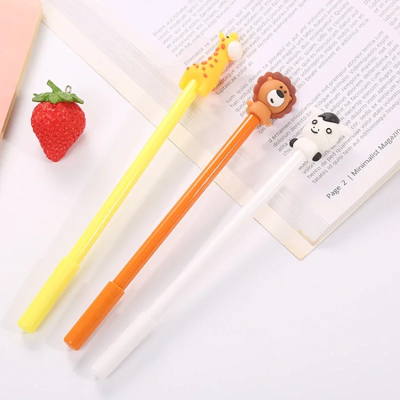 

50PCS Creative Cartoon Student Rollerball Pen Cute Stationery Exam Water-based Pen Office Supplies Signature Pen